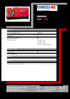 Дизельні генератори Endress ESE 15 YW-B