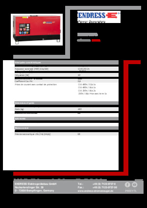 Дизельні генератори Endress ESE 15 YW-B