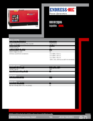 Дизельні генератори Endress ESE 15 YW-B