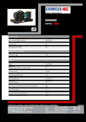Дизельні генератори Endress ESE 405 VW 