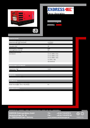 Дизельні генератори Endress ESE 45 YW/RS