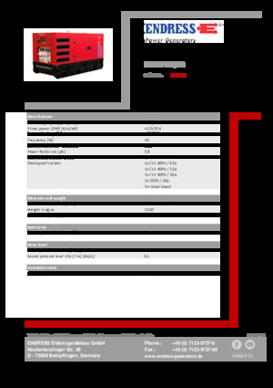 Дизельні генератори Endress ESE 45 YW/RS