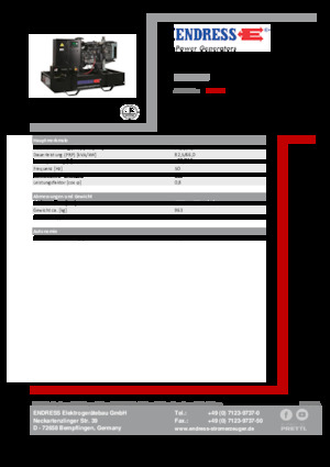 Дизельні генератори Endress ESE 90 IW