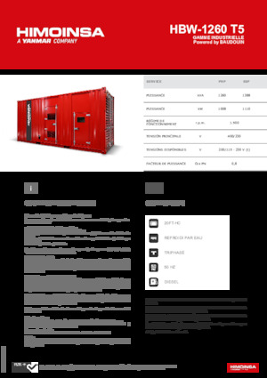 Дизельні генератори HIMOINSA HBW-1260 T5