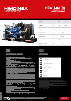 Дизельні генератори HIMOINSA HBW-1355 T5