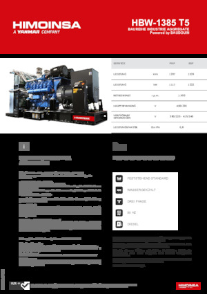 Дизельні генератори HIMOINSA HBW-1385 T5