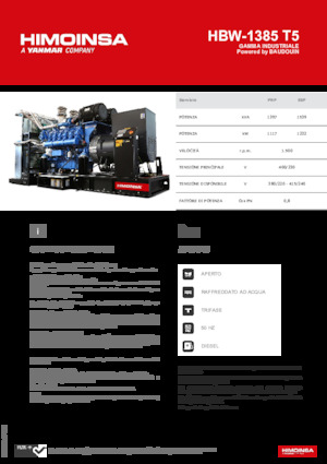 Дизельні генератори HIMOINSA HBW-1385 T5