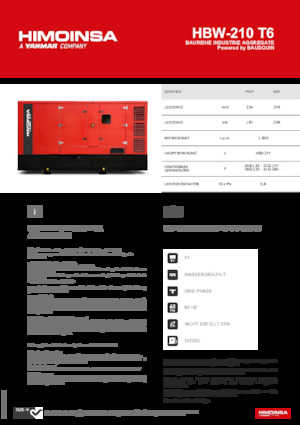 Дизельні генератори HIMOINSA HBW-210 T6
