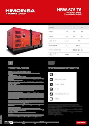 Дизельні генератори HIMOINSA HBW-675 T6