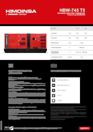 Дизельні генератори HIMOINSA HBW-745 T5