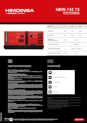 Дизельні генератори HIMOINSA HBW-745 T5