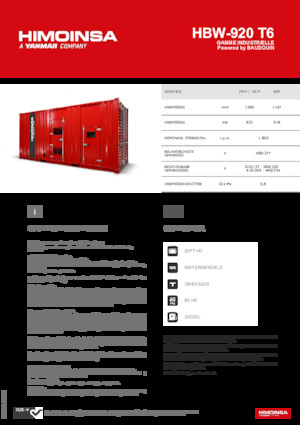Дизельні генератори HIMOINSA HBW-920 T6