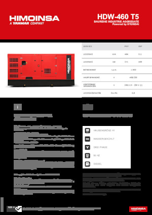 Дизельні генератори HIMOINSA HDW-460 T5