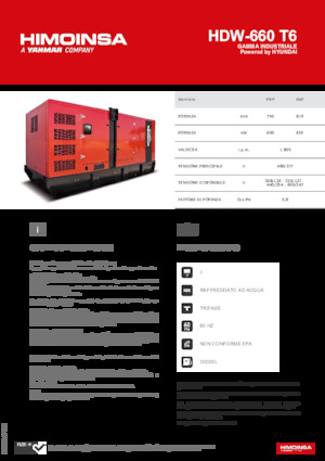 Дизельні генератори HIMOINSA HDW-660 T6