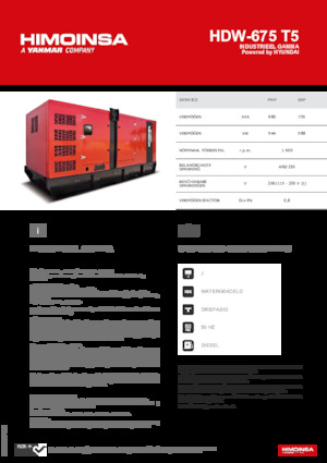 Дизельні генератори HIMOINSA HDW-675 T5