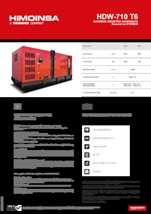 Дизельні генератори HIMOINSA HDW-710 T6