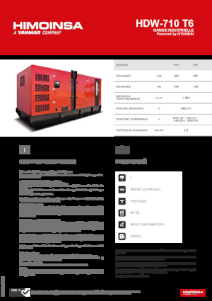 Дизельні генератори HIMOINSA HDW-710 T6