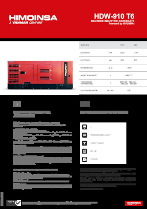 Дизельні генератори HIMOINSA HDW-910 T6