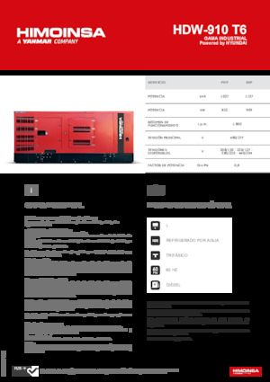 Дизельні генератори HIMOINSA HDW-910 T6