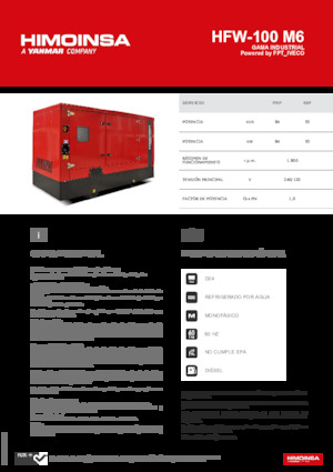 Дизельні генератори HIMOINSA HFW-100 M6