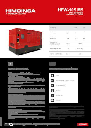 Дизельні генератори HIMOINSA HFW-105 M5