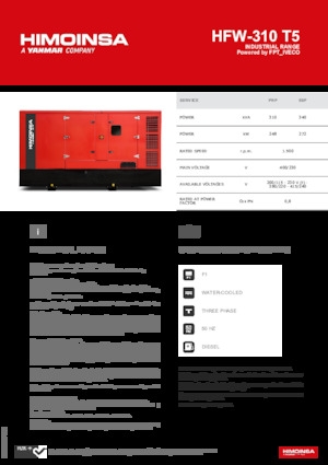 Дизельні генератори HIMOINSA HFW-310 T5