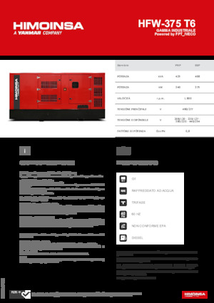 Дизельні генератори HIMOINSA HFW-375 T6