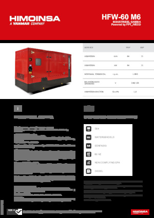 Дизельні генератори HIMOINSA HFW-60 M6