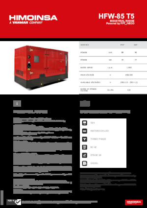 Дизельні генератори HIMOINSA HFW-85 T5