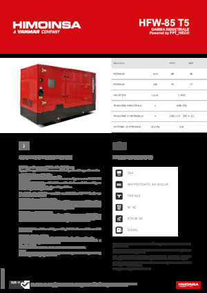 Дизельні генератори HIMOINSA HFW-85 T5
