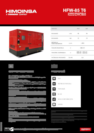 Дизельні генератори HIMOINSA HFW-85 T6