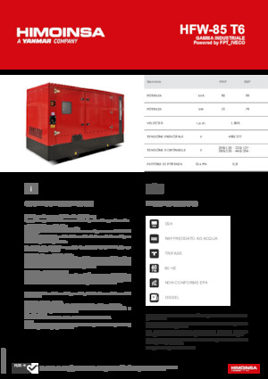 Дизельні генератори HIMOINSA HFW-85 T6