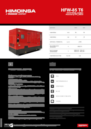 Дизельні генератори HIMOINSA HFW-85 T6