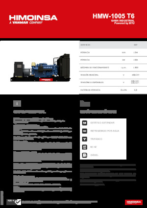 Дизельні генератори HIMOINSA HMW-1005 T6