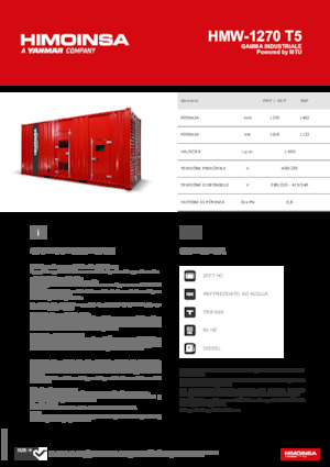 Дизельні генератори HIMOINSA HMW-1270 T5