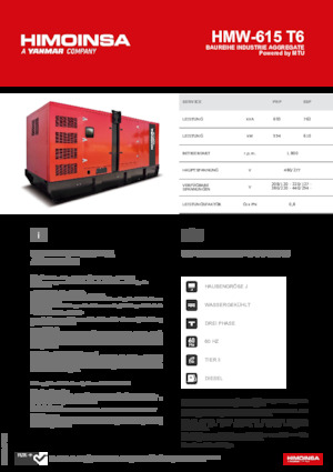Дизельні генератори HIMOINSA HMW-615 T6