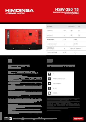 Дизельні генератори HIMOINSA HSW-280 T5