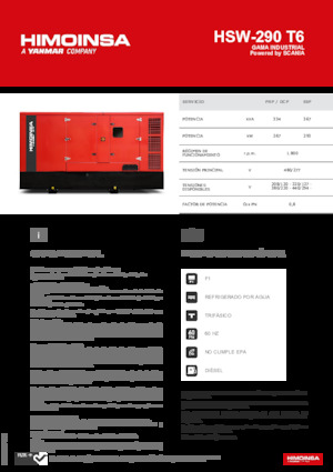 Дизельні генератори HIMOINSA HSW-290 T6
