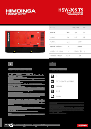 Дизельні генератори HIMOINSA HSW-305 T5