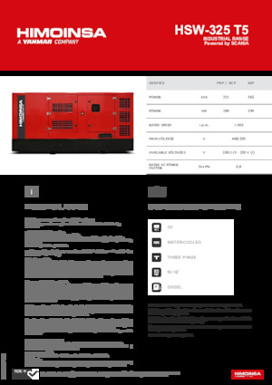 Дизельні генератори HIMOINSA HSW-325 T5