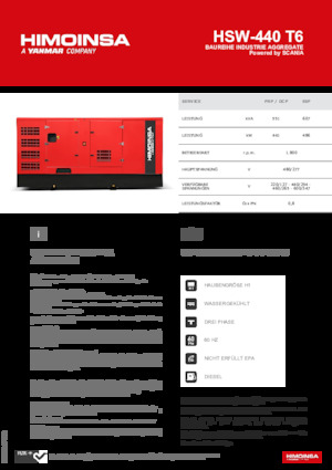 Дизельні генератори HIMOINSA HSW-440 T6
