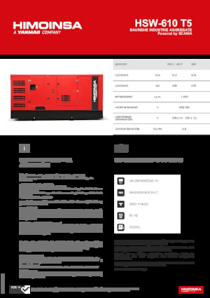 Дизельні генератори HIMOINSA HSW-610 T5