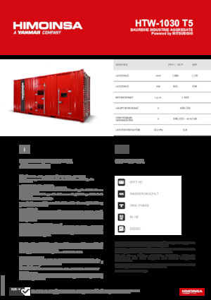 Дизельні генератори HIMOINSA HTW-1030 T5