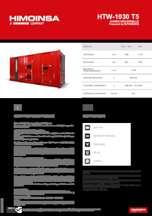 Дизельні генератори HIMOINSA HTW-1030 T5