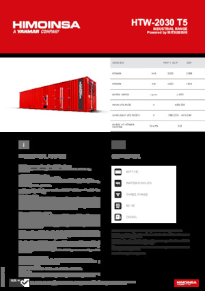 Дизельні генератори HIMOINSA HTW-2030 T5