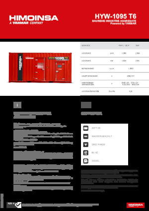 Дизельні генератори HIMOINSA HYW-1095 T6