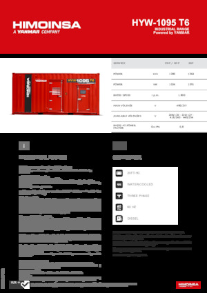 Дизельні генератори HIMOINSA HYW-1095 T6