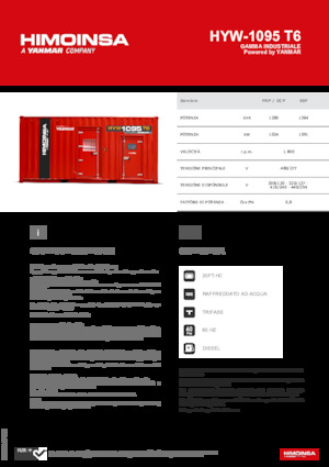 Дизельні генератори HIMOINSA HYW-1095 T6
