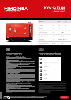 Дизельні генератори HIMOINSA HYW-13 T5 S5
