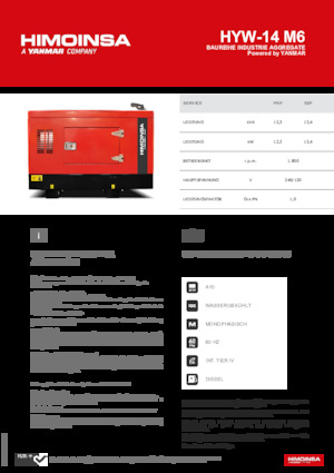 Дизельні генератори HIMOINSA HYW-14 M6